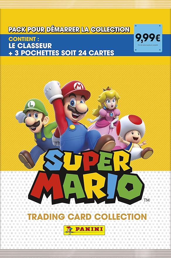 Panini Super Mario Trading Cards Pack pour démarrer la collection (1