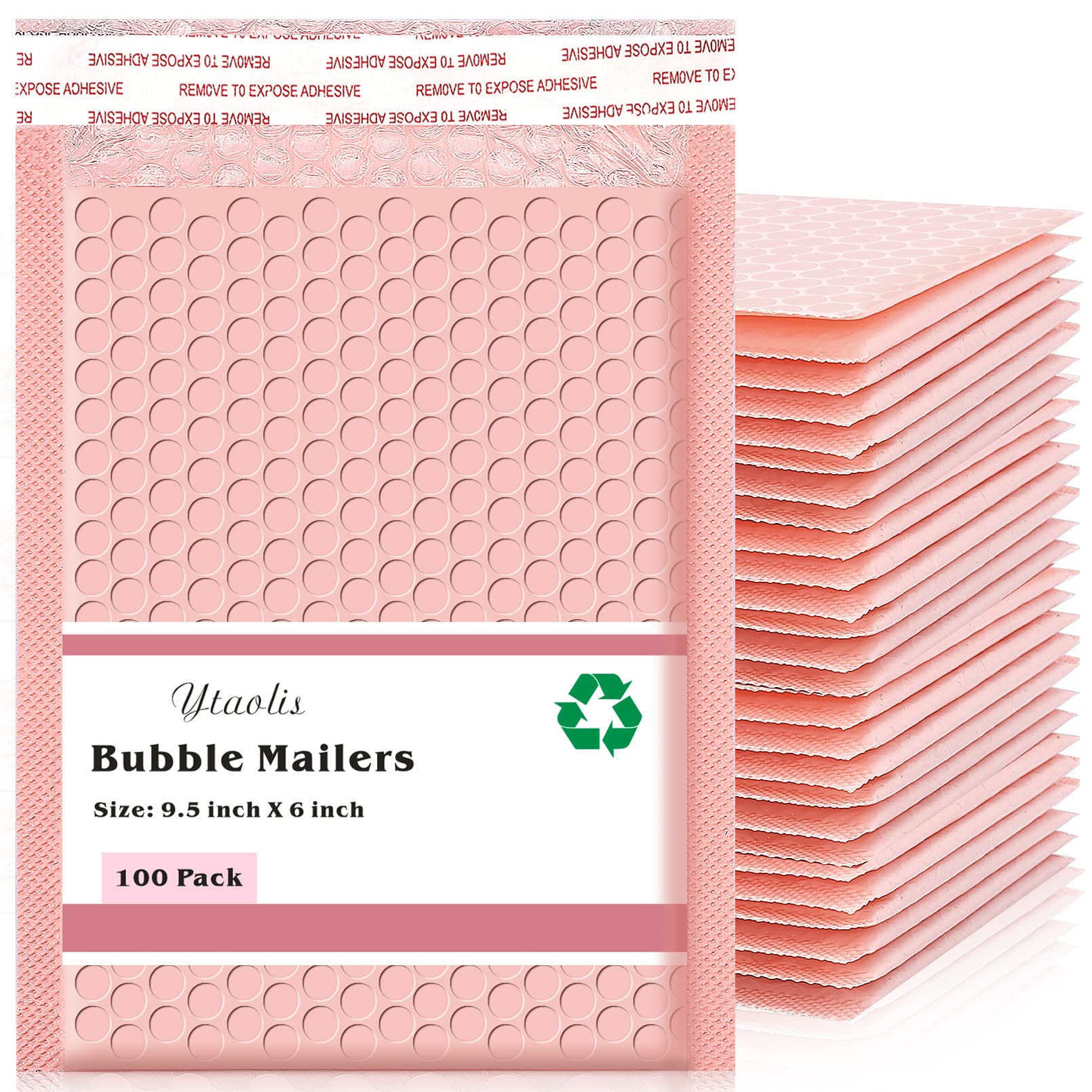 Photo 1 of Ytaolis 100 Pcs Bubble Mailers Padded Envelopes,5 x 8 inch Pink Poly Bubble Mailers,Self Seal Shipping Bags,Bubble Shipping Envelopes,Waterproof Mailing Envelopes for Shipping,Packing,Small Business