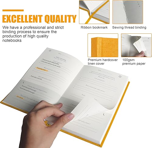 Miniatura 9 de The Gratitude Journal Diario de 5 minutos, afirmaciones diarias con formato guiado simple, planificador de vida sin fecha, guía de cinco minutos,