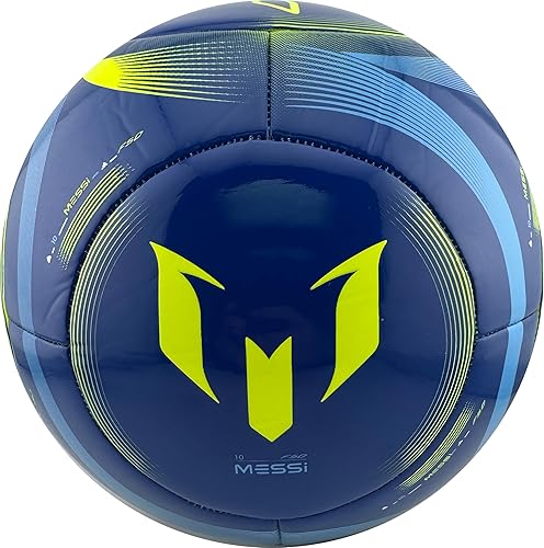 adidas Balón de fútbol Messi Club unisex para adultos, color azul rey/ azul semi estallado/ amarillo solar, 4