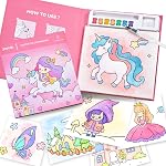 JoyCat Paint with Water Coloring Books for Toddlers, Watercolor Painting Sets for Kids Ages 3-5 4-8, Arts and Crafts Drawing Activities Toy Birthday Gifts for Boys Girls (Magical Pony)