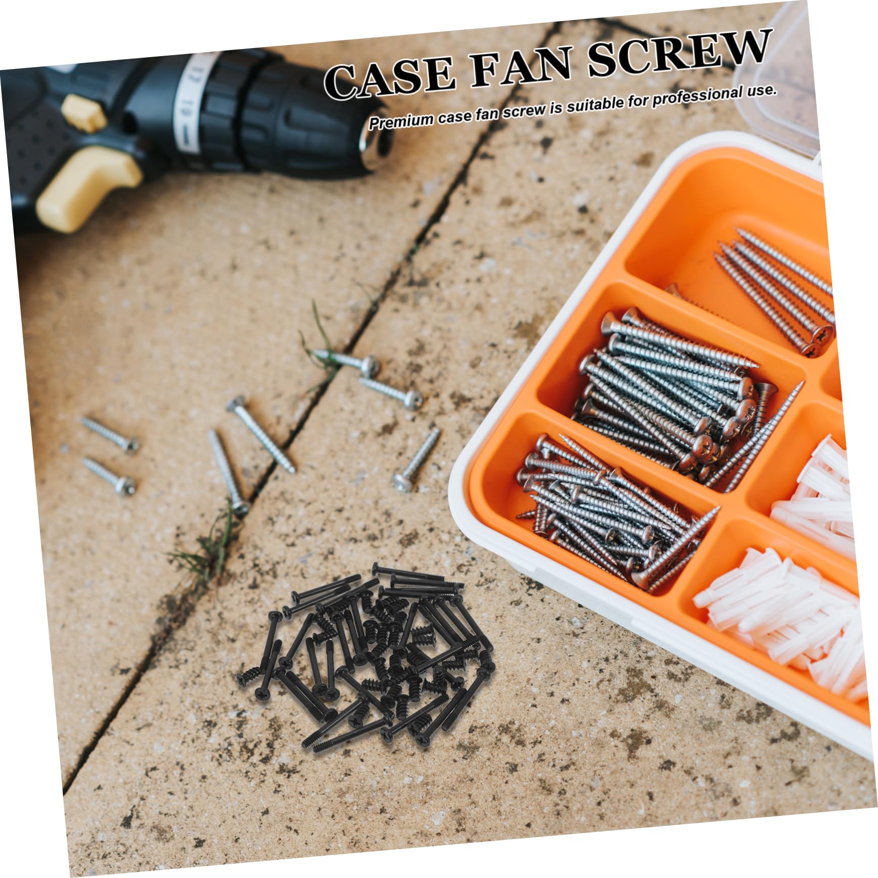 HOLIDYOYO 60Pcs Case Fan Screw Set Long Short Flat Head Tapping Screws for Cooling Fan Mounting Screws for Computer and Radiator Fans