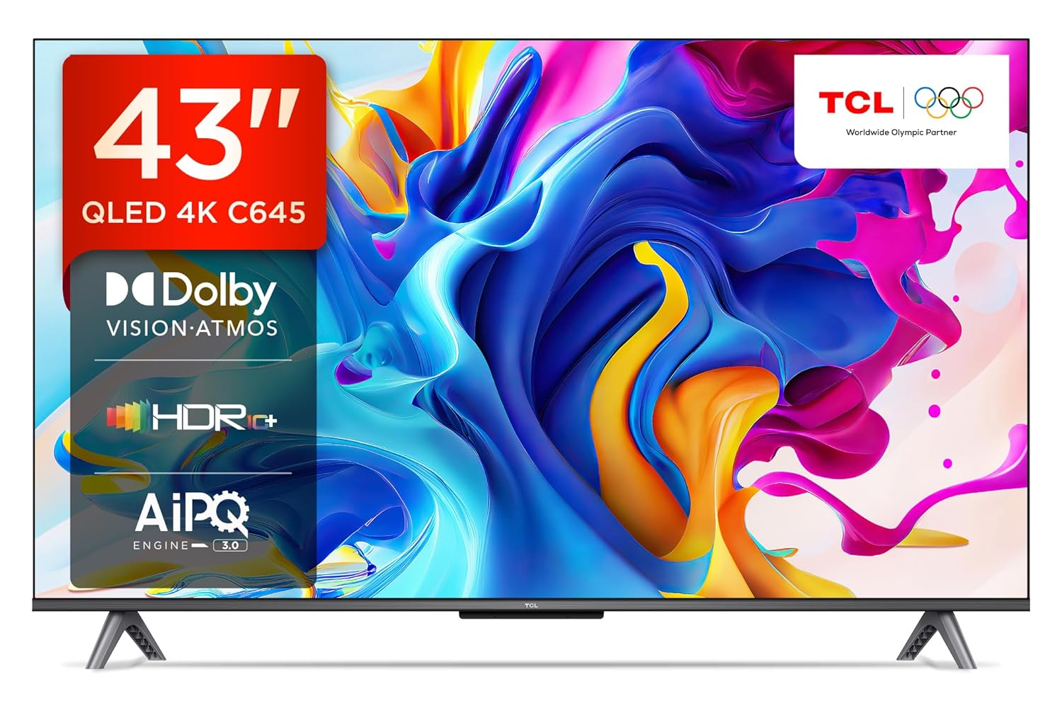 TCL 43C645 43-inch 4K Ultra HD Smart QLED Google TV