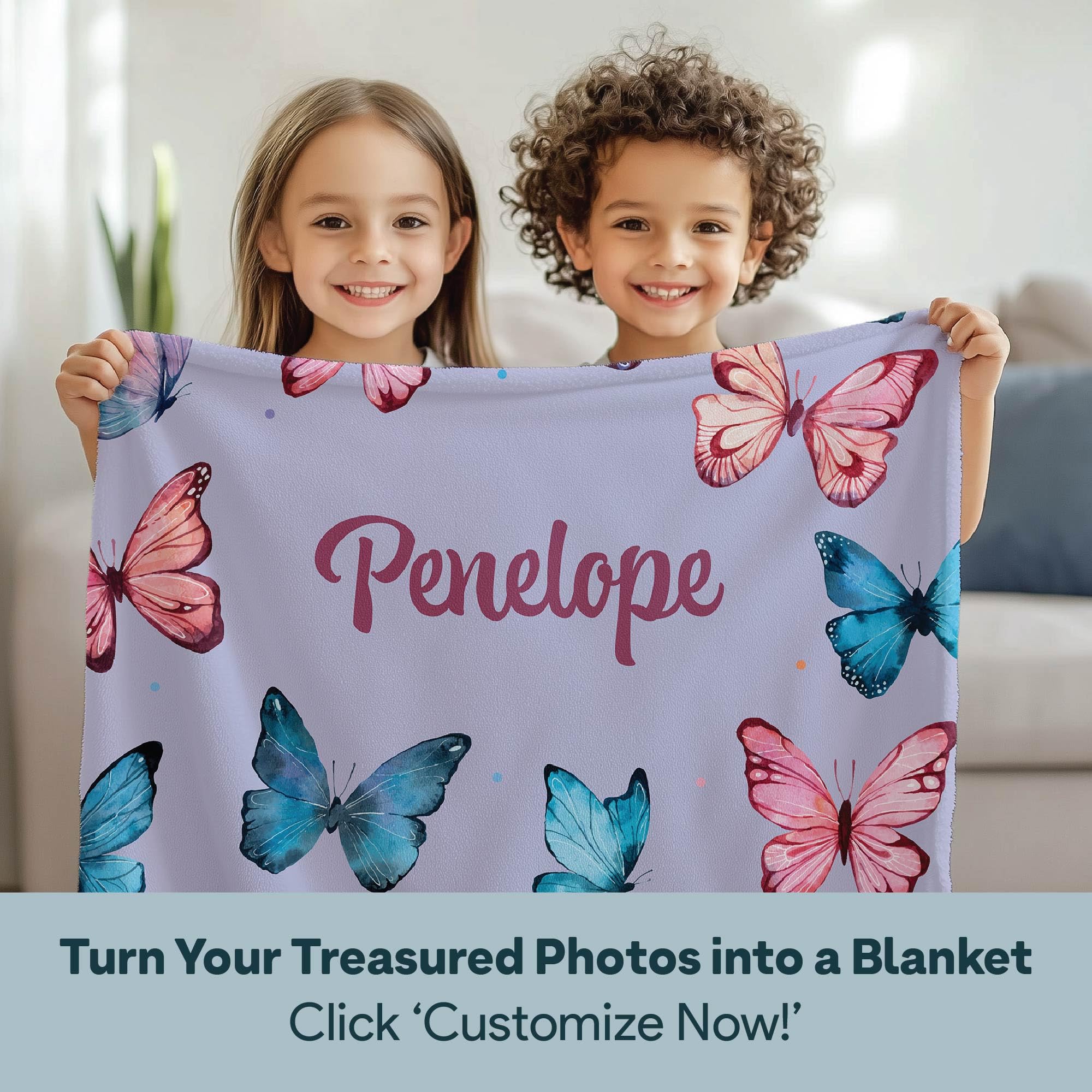 Personalized Baby Blanket With Name - Custom Fleece Throw 50x60 Inches With Flower Design For Kids & Adults - View #4