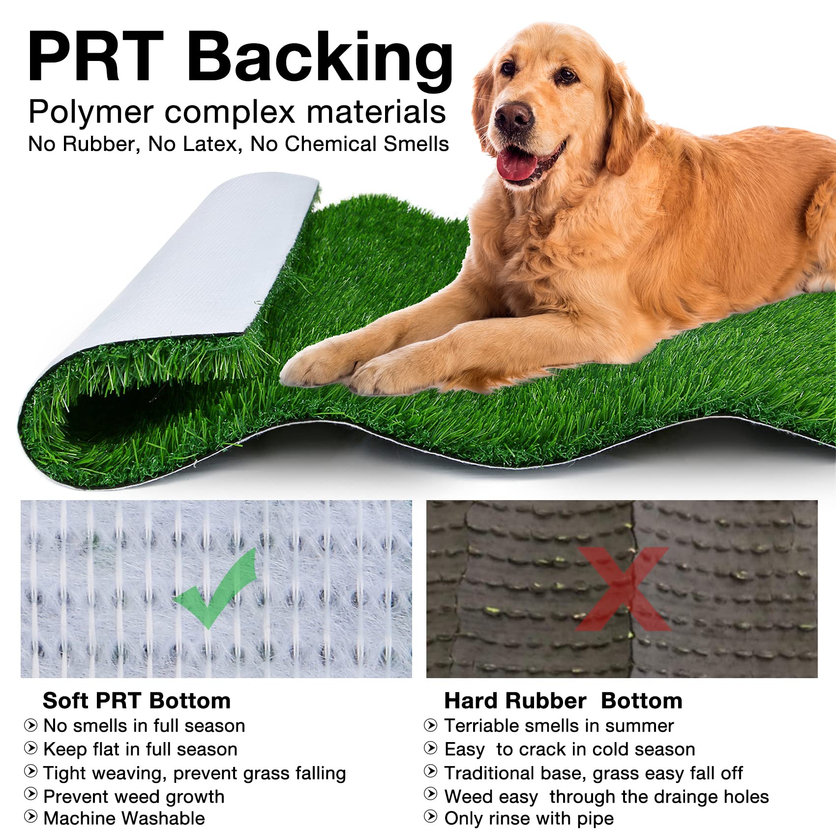 GLOBREEN Tappeto in erba artificiale extra morbida, 90 x 1,5 m, erba finta per cani, per animali domestici, decorazione per interni ed esterni