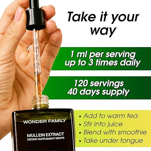 Miniatura 4 de Gotas de gordolobo para pulmones - Extracto de hoja de gordolobo para pulmones y desintoxicación pulmonar para fumadores - Gotas líquidas de