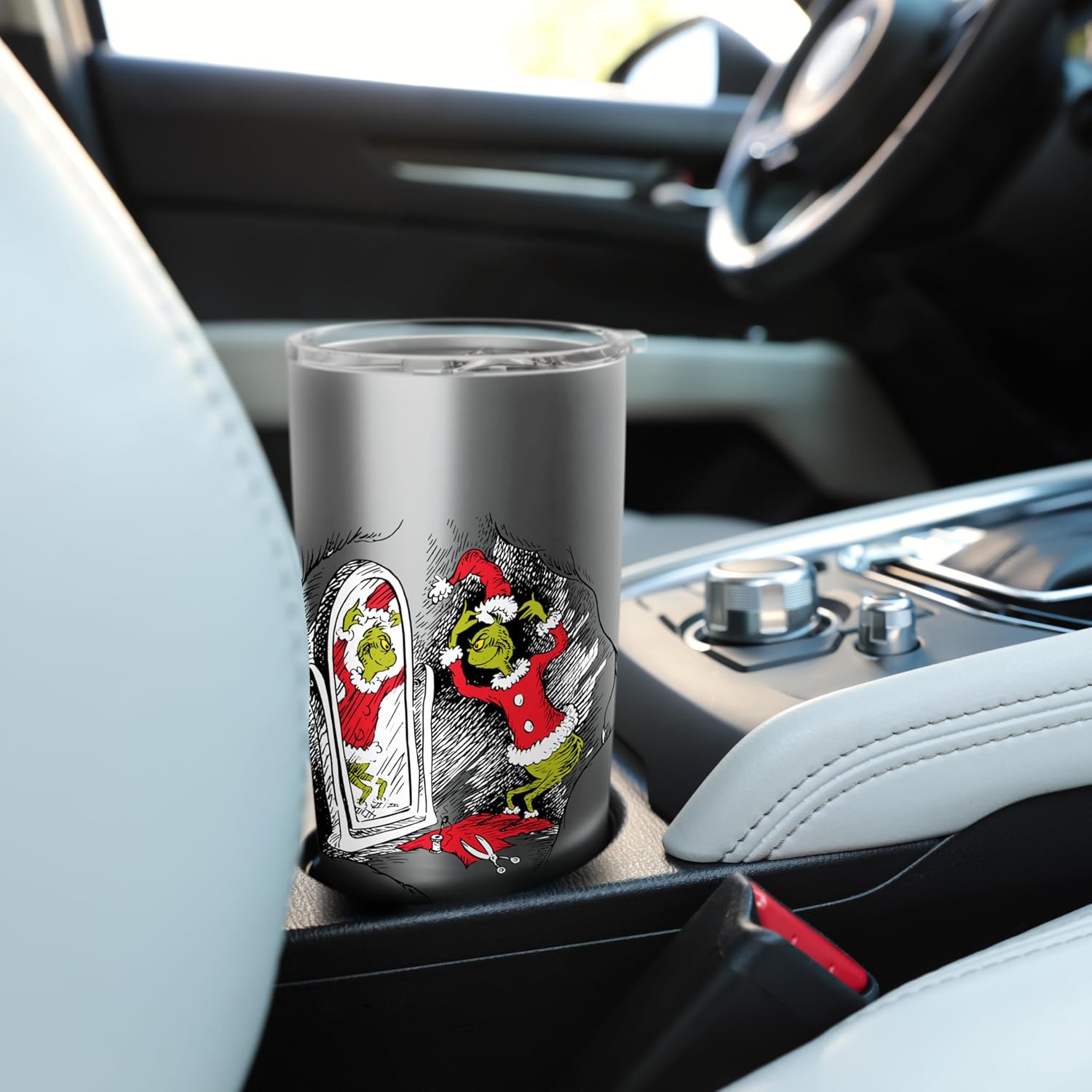 Dr. Seuss Grinch Saint Nick Stainless Steel Insulated Tumbler - Image 6
