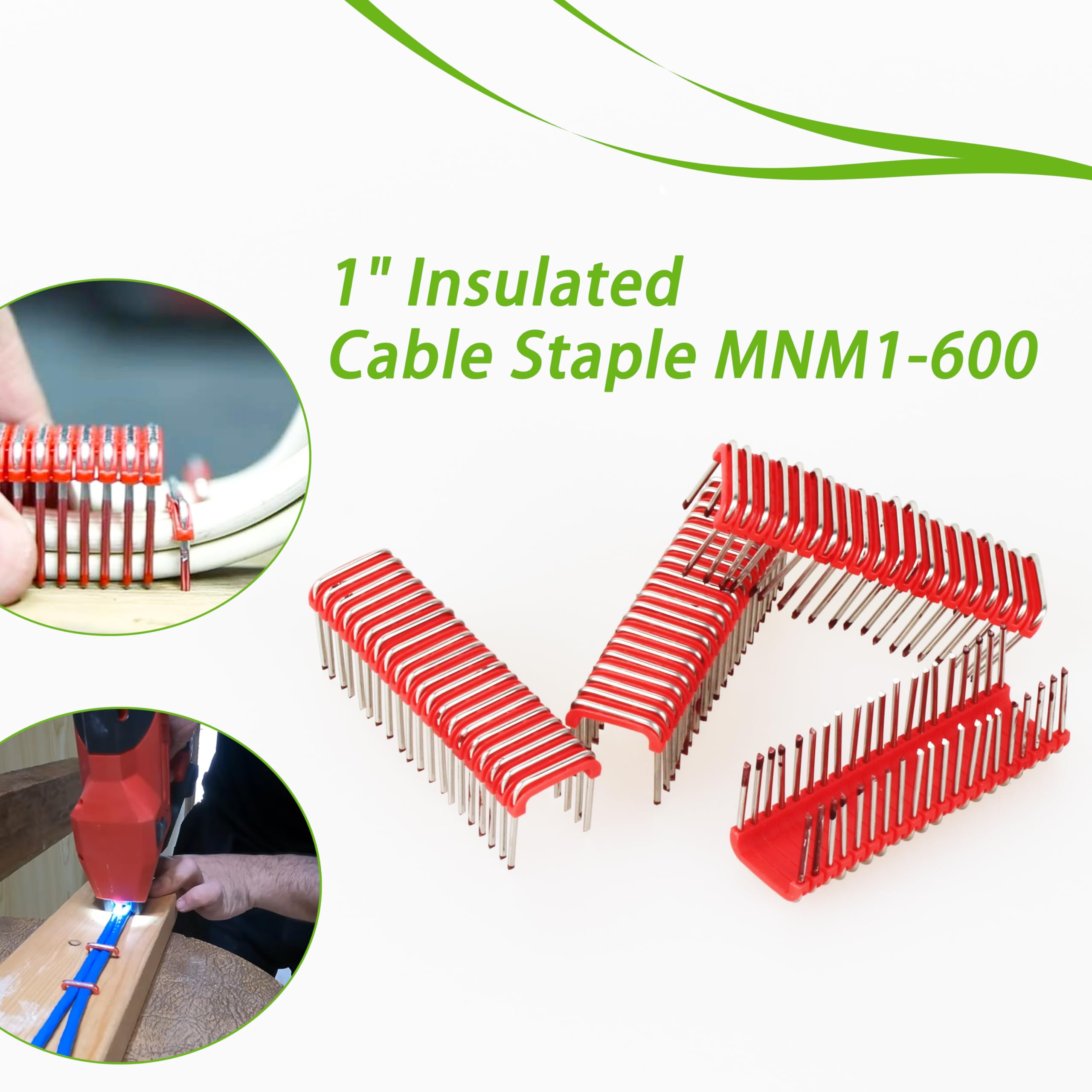 1" Insulated Cable Staples MNM1-600 fit Milwauke Cable Stapler Gun 320 Pcs — Amazon image 6