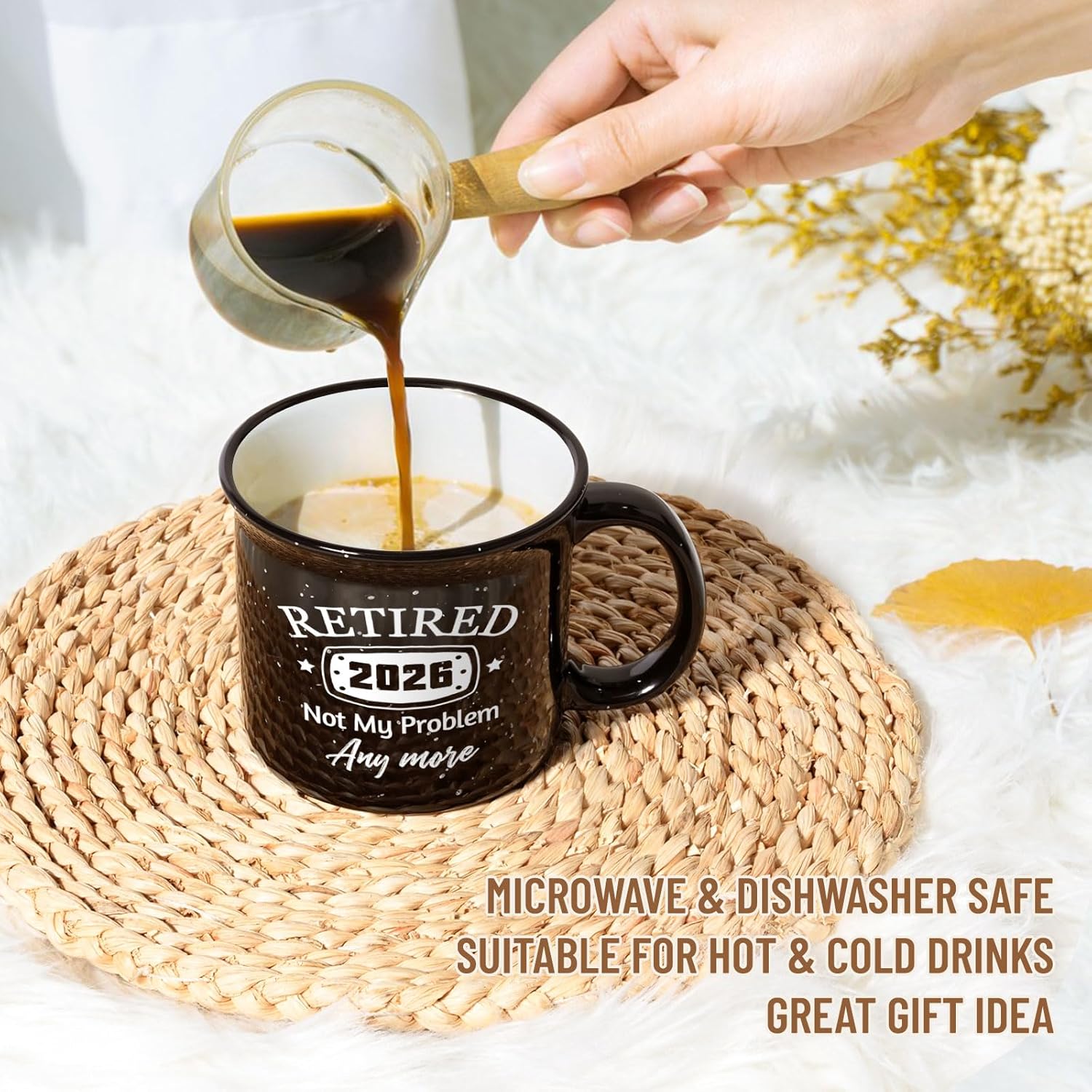 Maustic Retirement Gift for Woman Men, Retirement Gifts for Men Women, Coworker, Friend, Teacher, Retired 2026 Not My Problem Anymore Retired Mug, 15 Oz - Image 7