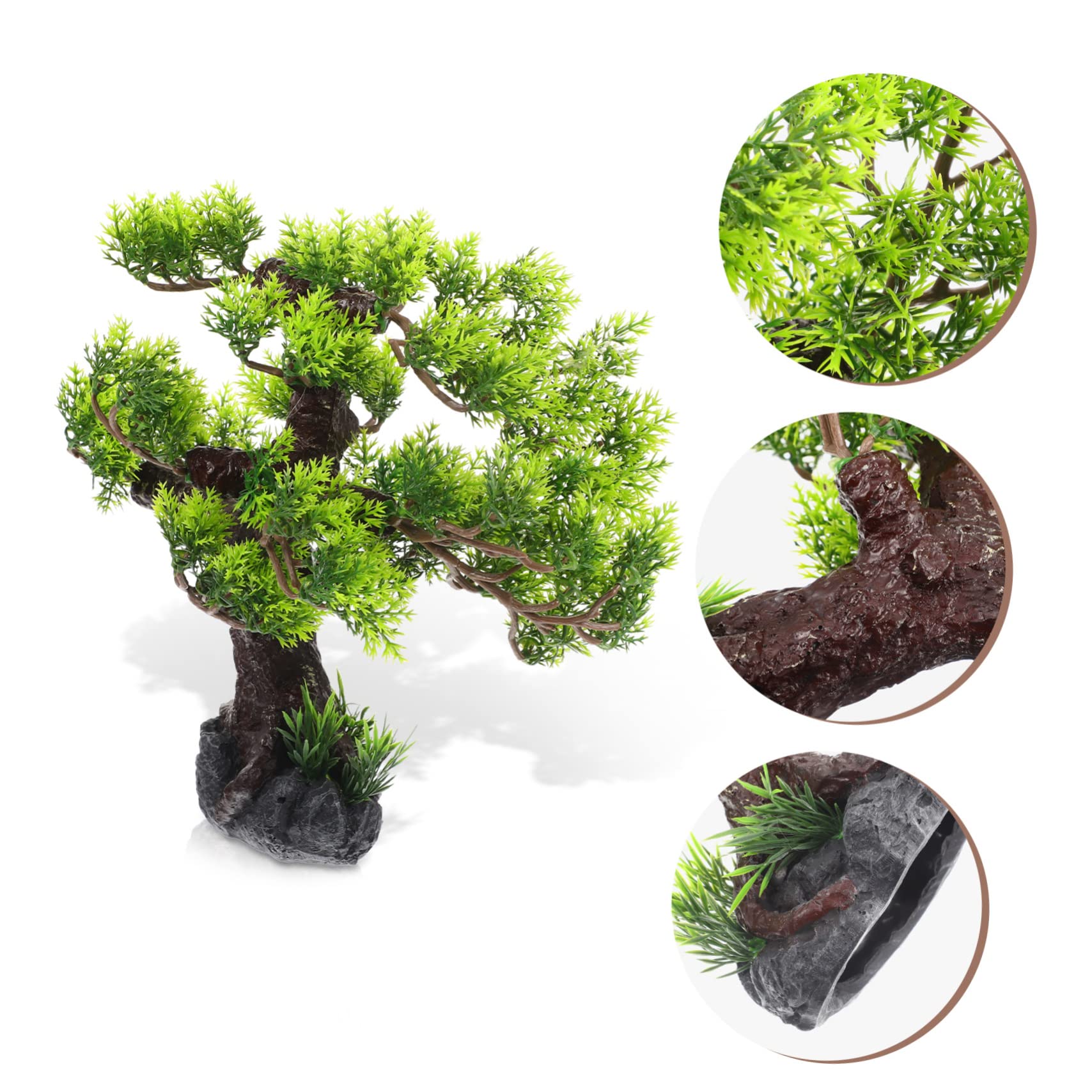 Paisajismo Árbol Resina Artesanía Estatua Decoración Plantas Verdes Plantas de Resina Decoración Acuario Bonsai Árbol Plantas Peceras Decoraciones Simulación Árbol Planta Resina Árbol for Decoración V