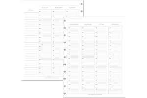 BetterNote Hourly Undated Calendar Refill for Disc-Bound Planners: Plan Your Days in Hourly Increments