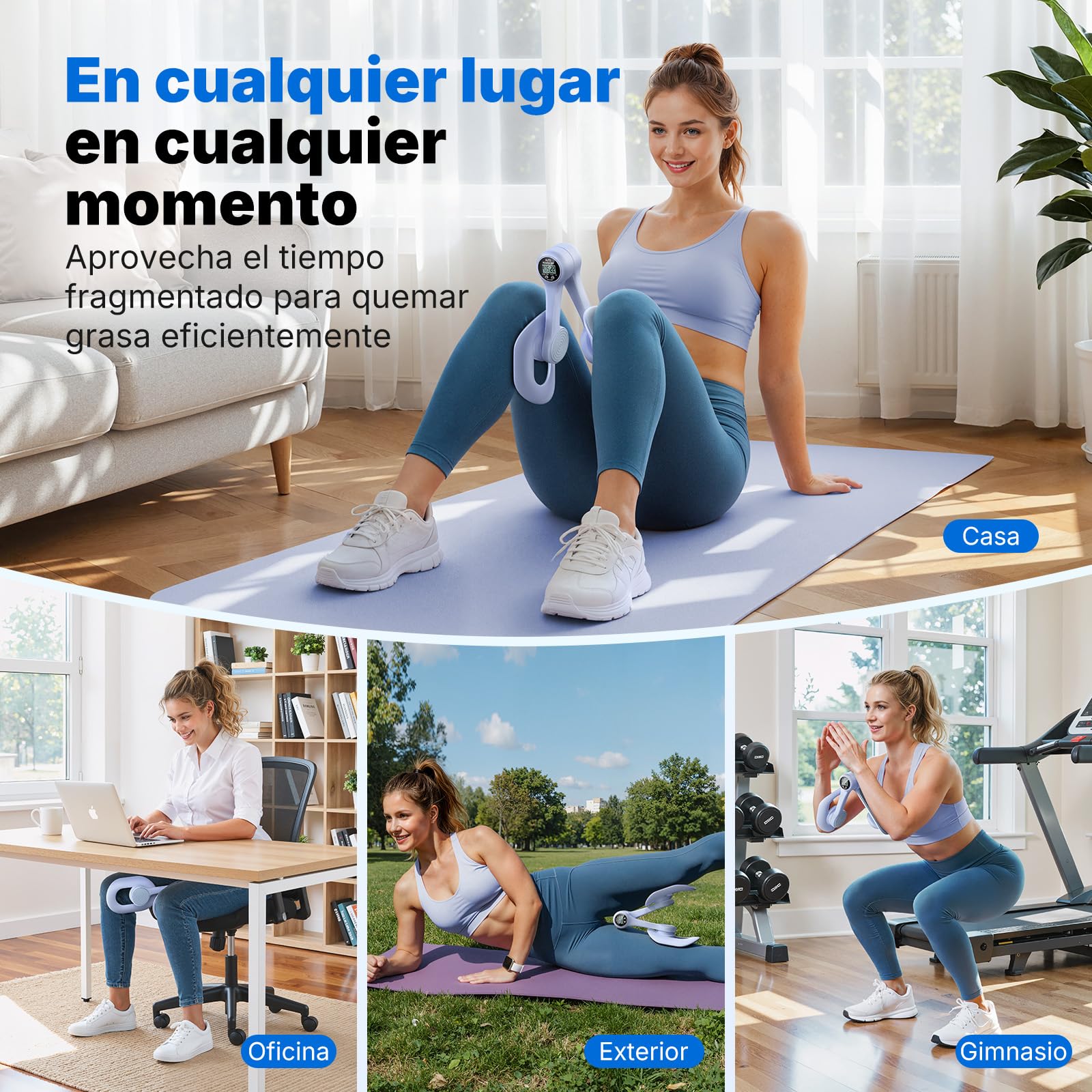 MERACH Thigh Master - Ejercitador de Muslos, ejercitador de Suelo pélvico, ejercitador de Muslos internos para el hogar, Dispositivo de fortalecimiento del Suelo pélvico para Mujeres