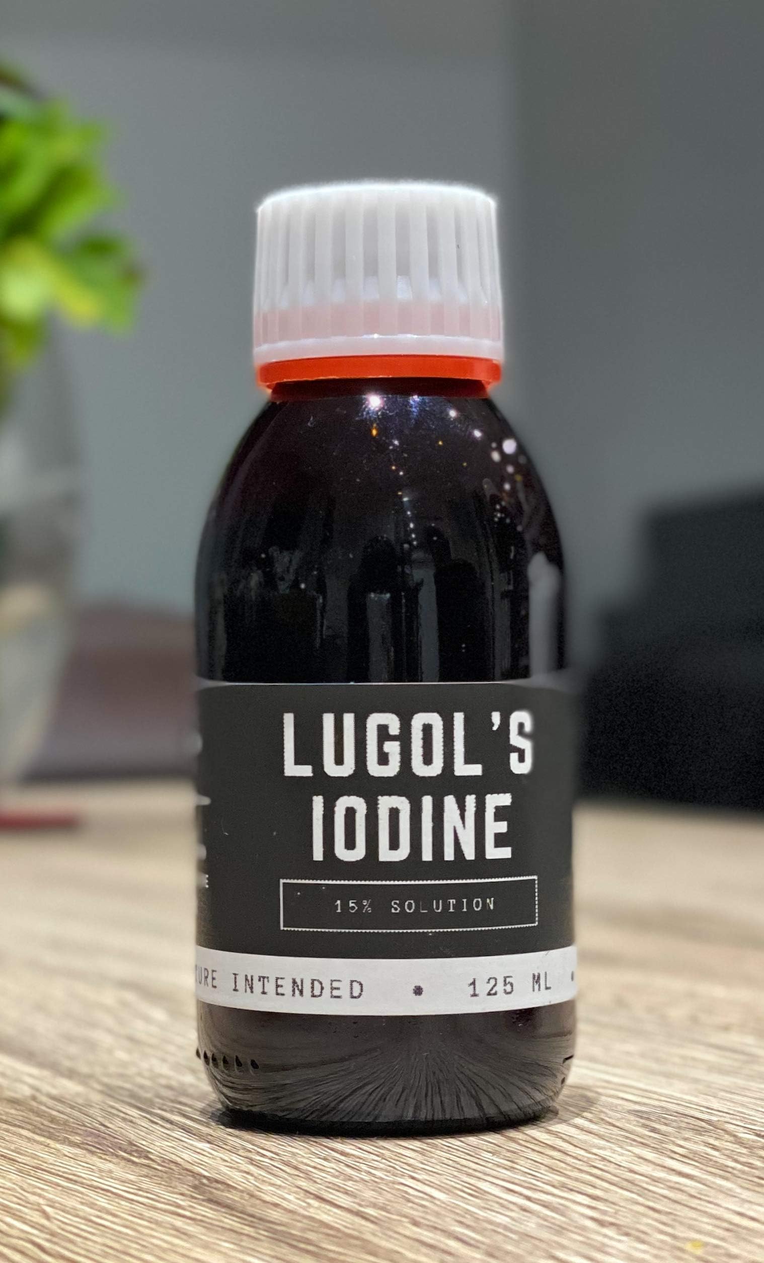 Lugol's Iodine 15% Solution (125ml) Amber Glass Bottle