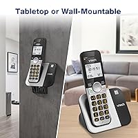 Vista 7 de VTech Teléfono inalámbrico de 3 auriculares con pantalla grande y botones grandes, DECT 6.0 con identificador de llamadas/llamada en espera, altavoz