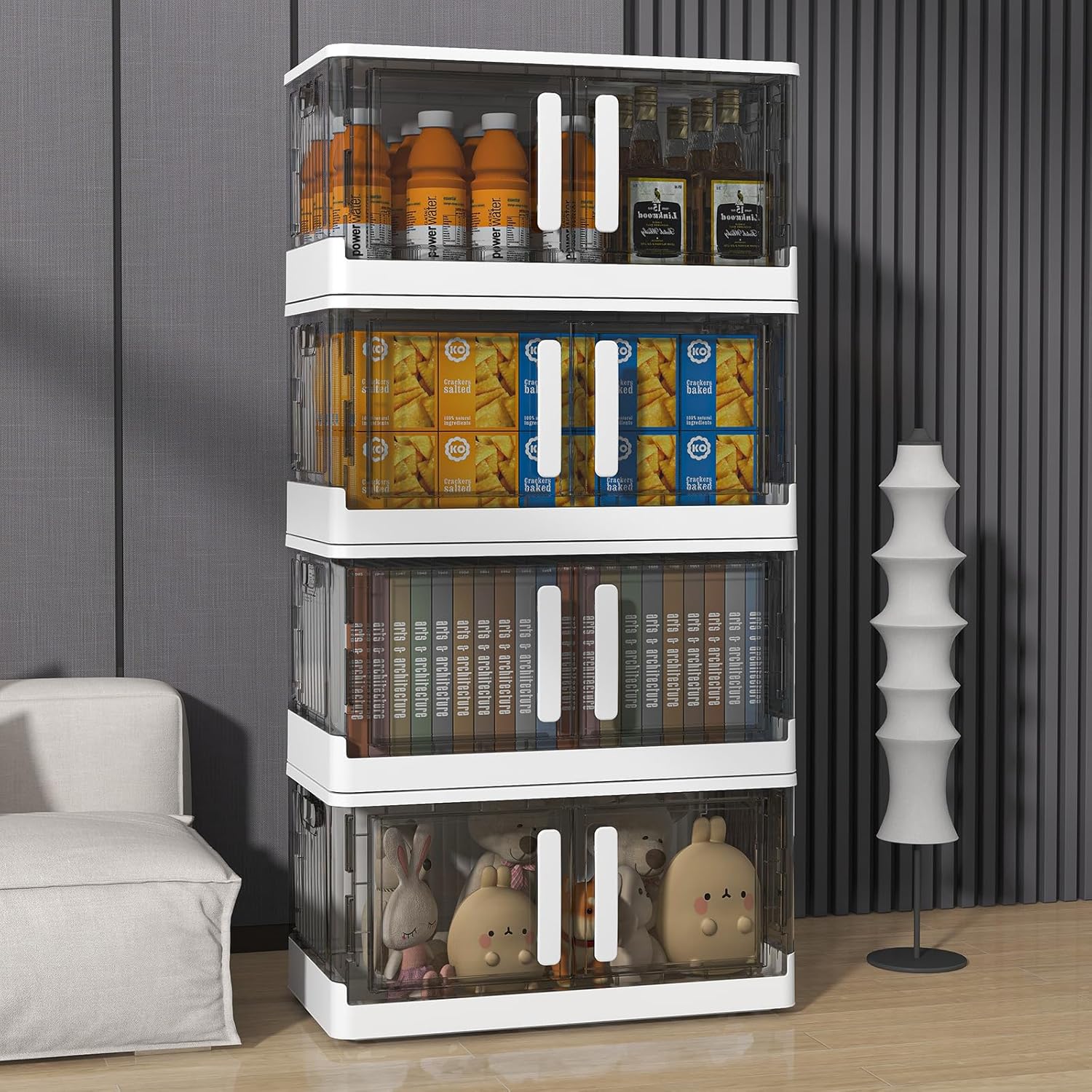 78qt Storage Bins with Lids,Stackable Storage Bins with