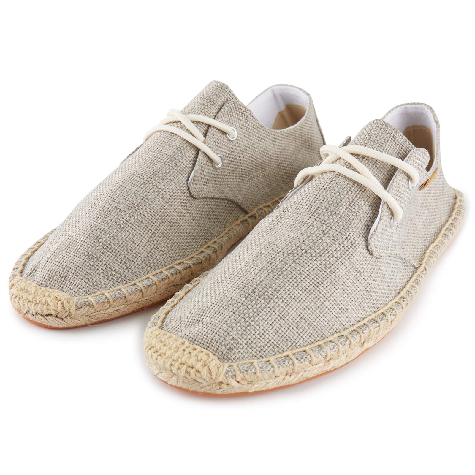 Alexis Leroy Espadrilles Plat Bout Fermé Décontractée Plat Loafers Chaussures pour Homme avec des Lacets