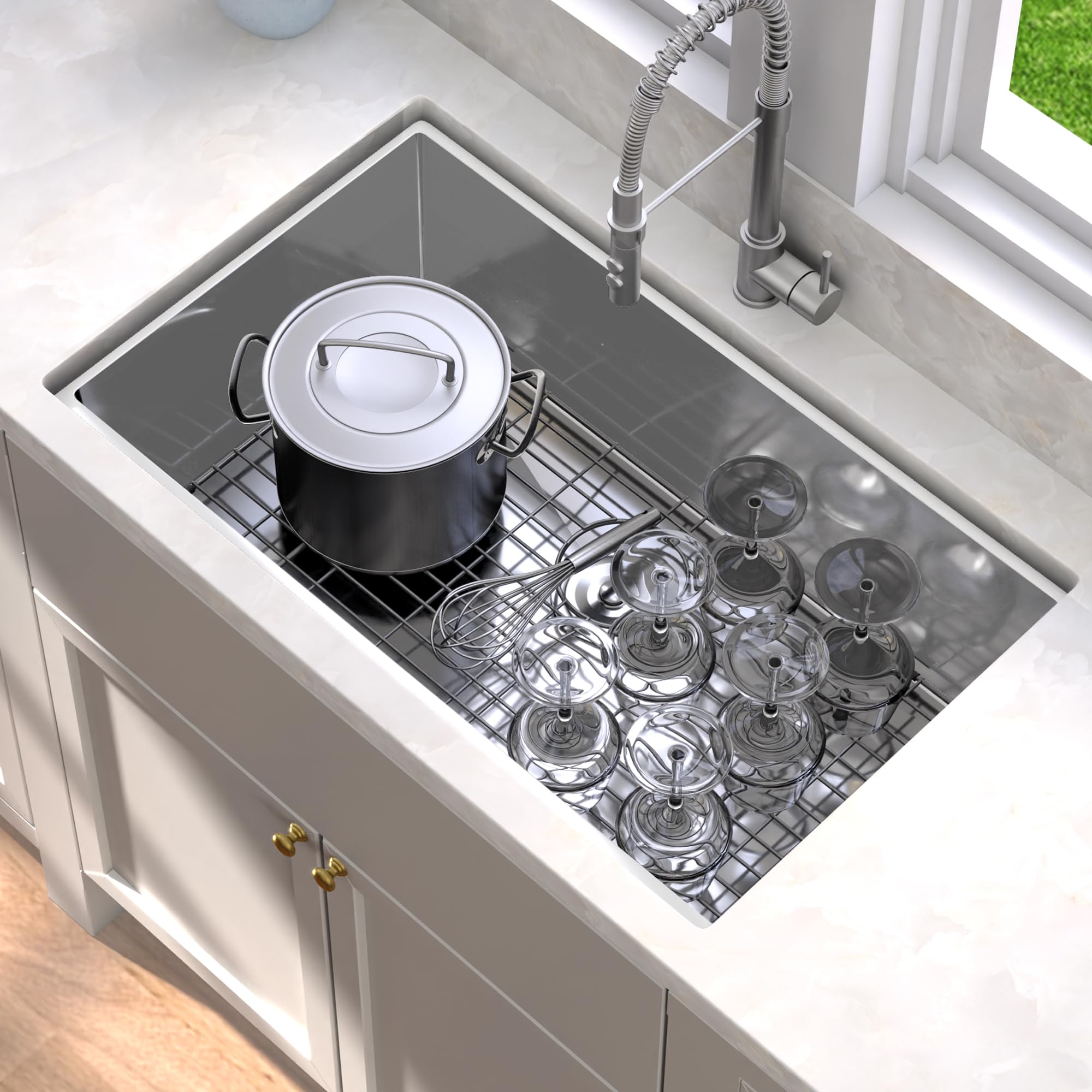 YITAHOME Kitchen Sink 30 X 18 X 9 Undermount Sink 304 Stainless Steel Single Bowl