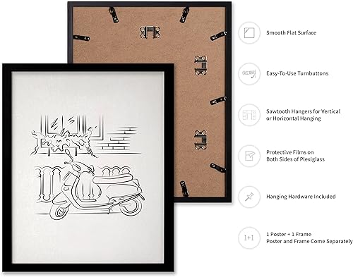 Miniatura 92 de Poster Master Póster de peonías – Estampado de flores retro – Ilustración floral – Ilustración en blanco y negro – Diseño de línea y abstracto –