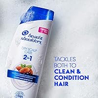 Vista 5 de Head and Shoulders Cuidado del cuero cabelludo seco con aceite de almendras Champú y acondicionador 2 en 1 anticaspa sin parabenos 13.5 onzas