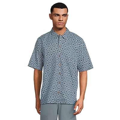L.L.Bean Tropics Shirt Short Sleeve Traditional Fit Print Shirt Men
