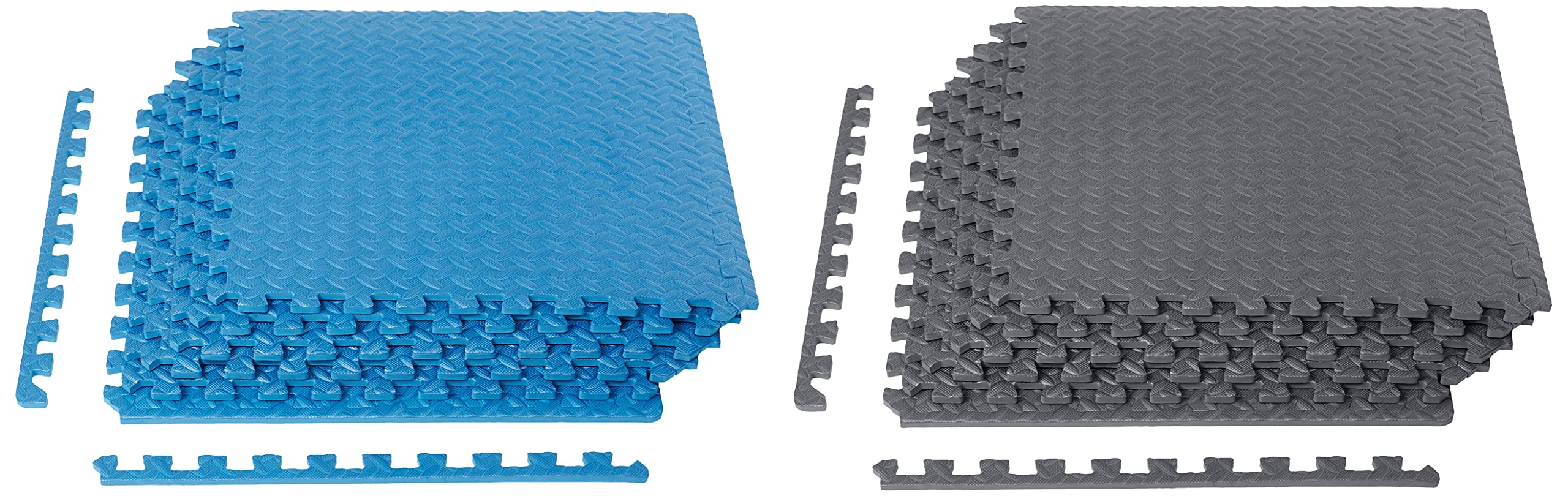 AmazonBasics Puzzle Exercise Mat with EVA Foam Interlocking Tiles - Blue & Puzzle Exercise Mat with EVA Foam Interlocking Tiles - Grey Combo (B0813RDCHR) Amazon Price History, Amazon Price Tracker