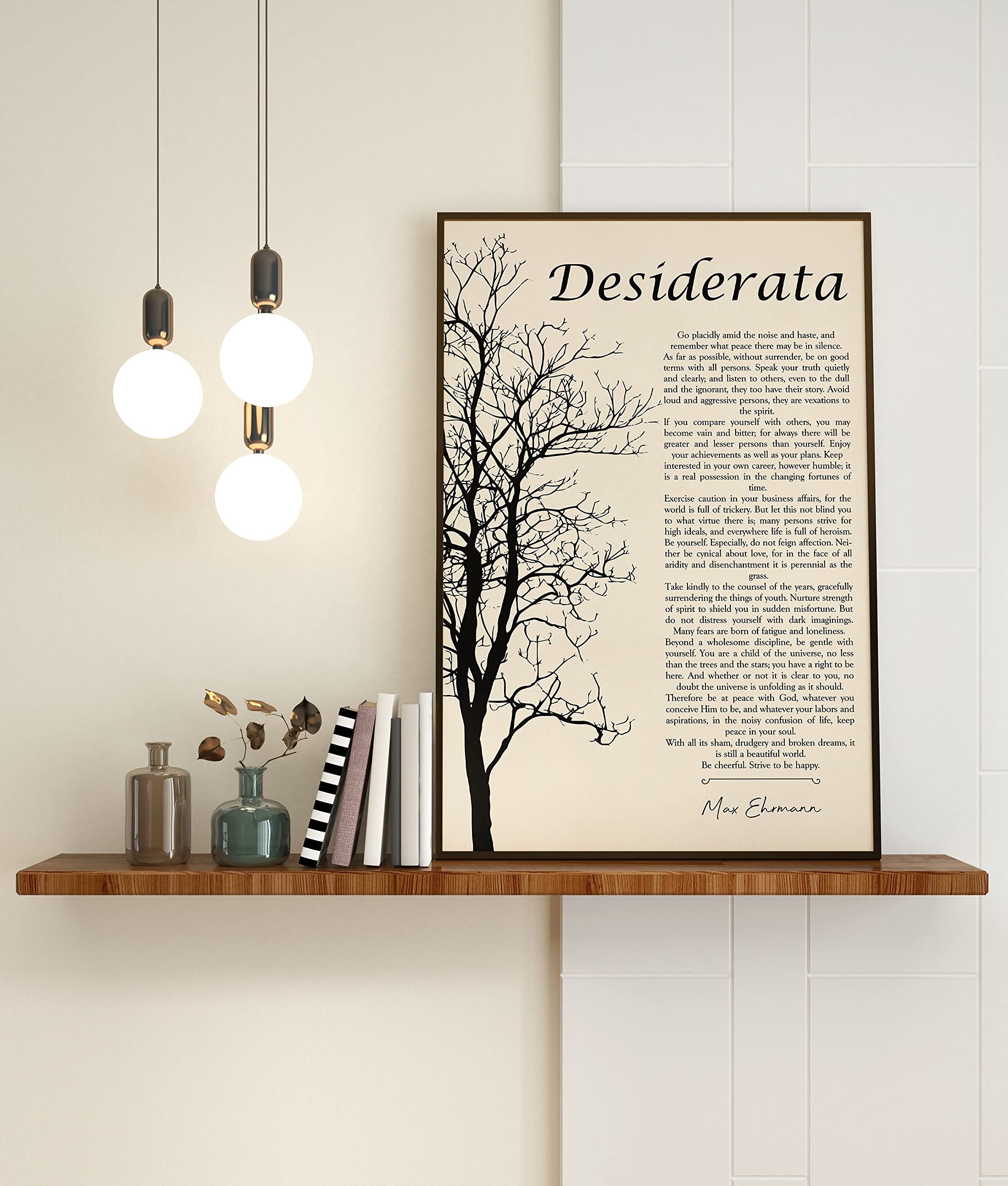 Buywell Poster128 Vintage Desiderata Poem Poster Decor Metal Sign 8X12 Inches