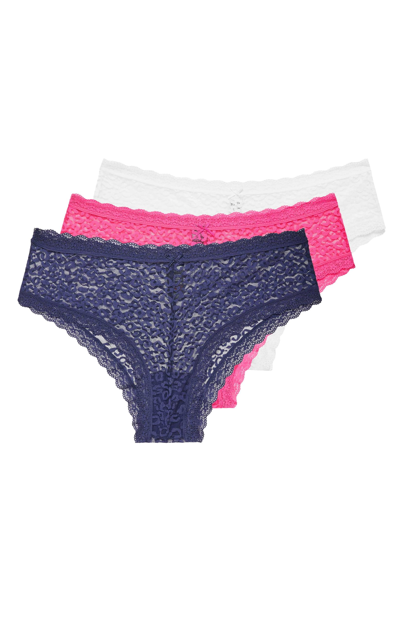Yours Women's Mid Navy 3 Pack Briefs In | : 30/32