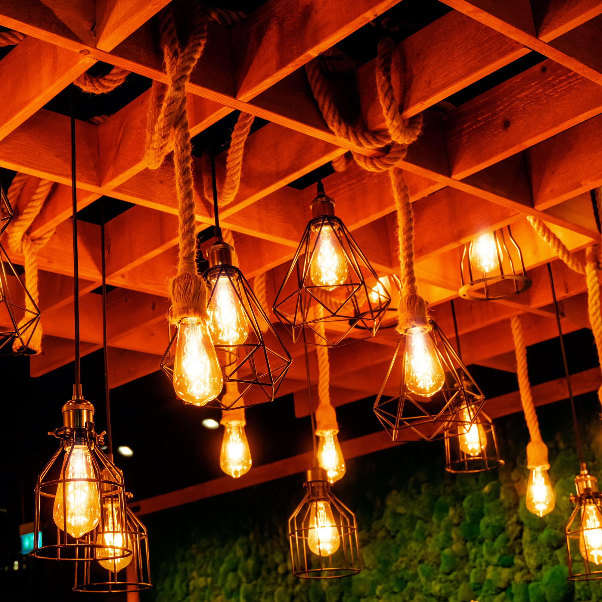 linovum 4 żarówki LED filamentowe E27 Edison kształt ściemniania ekstra ciepła biel 1700 K, ST64 Vintage Retro żarówka 3,5 W o wyglądzie bursztynu