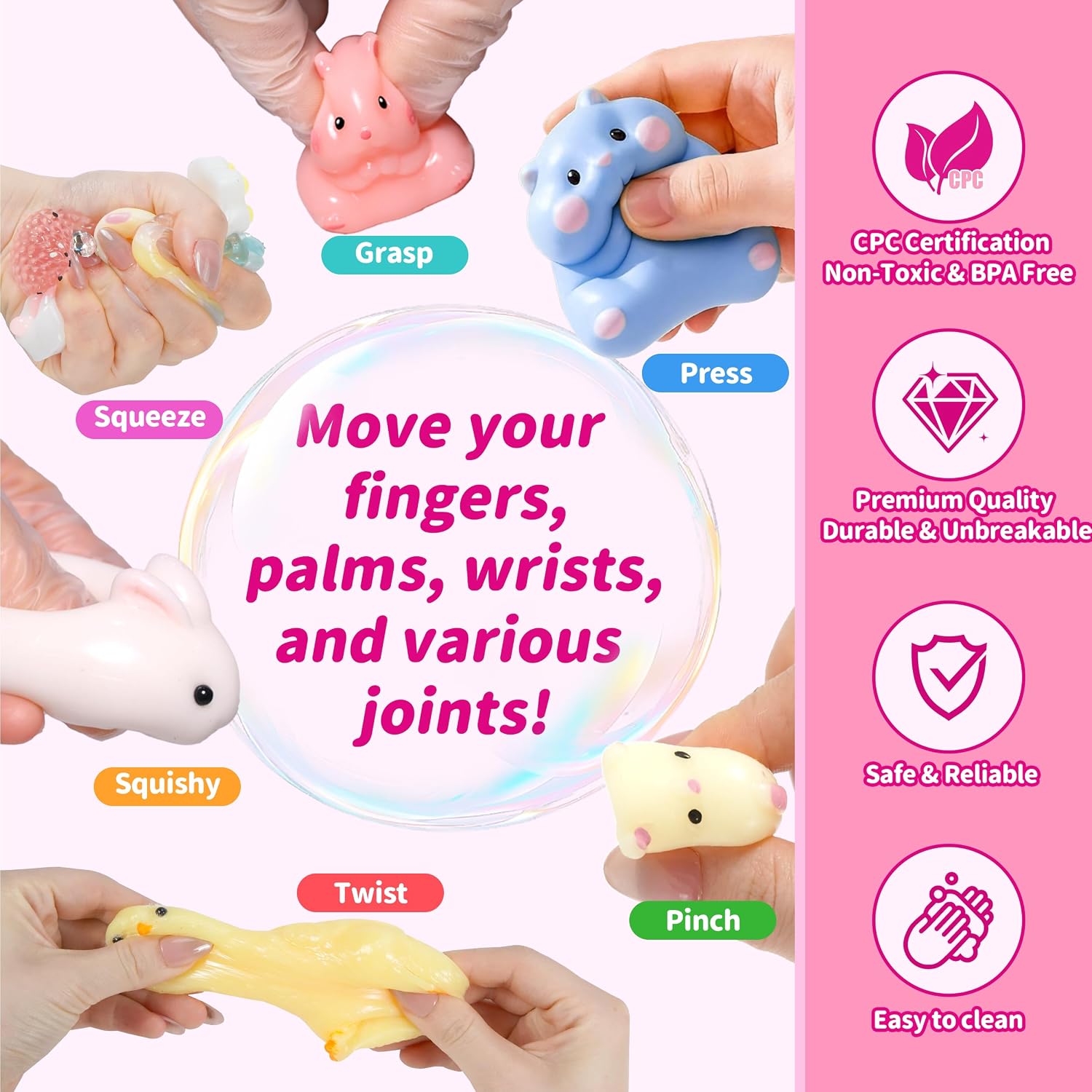 12Pack Taba Squishy Toys Kit - Squishy Fidget Squeeze Toys Squishy Fun Box | taba Squishy Party Favors for Kids 8-12,cute Squishies Stress Relief Toys for Girls 6-8-10-12 Year Old Girls Birthday Gifts