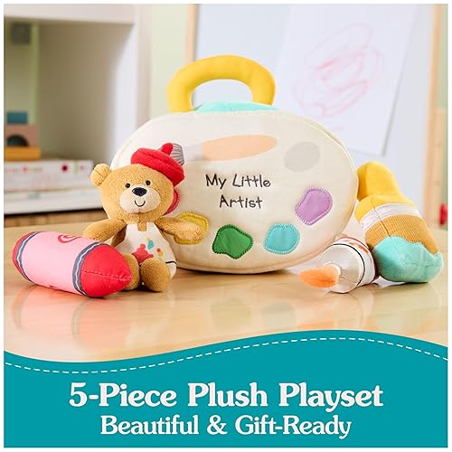 GUND Baby My Little Artist 5-Piece Plush Playset with Rattle, Squeaker and Crinkle Plush Toys, Sensory Toy for Babies and Newborns, 7.5” 2