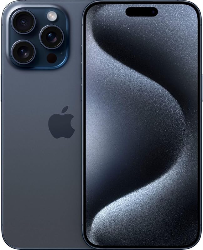 Apple iPhone 15 Pro Max, 256 GB, titanio azul para Boost Mobile (Renovado Premium)