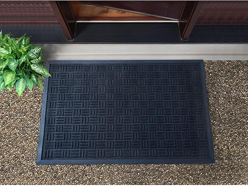 Miniatura 2 de Rugsmith Tapete de goma moldeada negro, 24 x 36 pulgadas