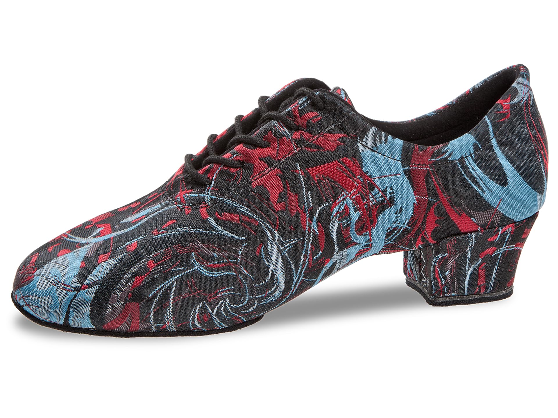 Diamant VarioPro Zapatillas de entrenamiento para mujer 189-234-628 de terciopelo negro/rojo/azul – Normal – 3,7 cm Cuban – Fabricado en Alemania
