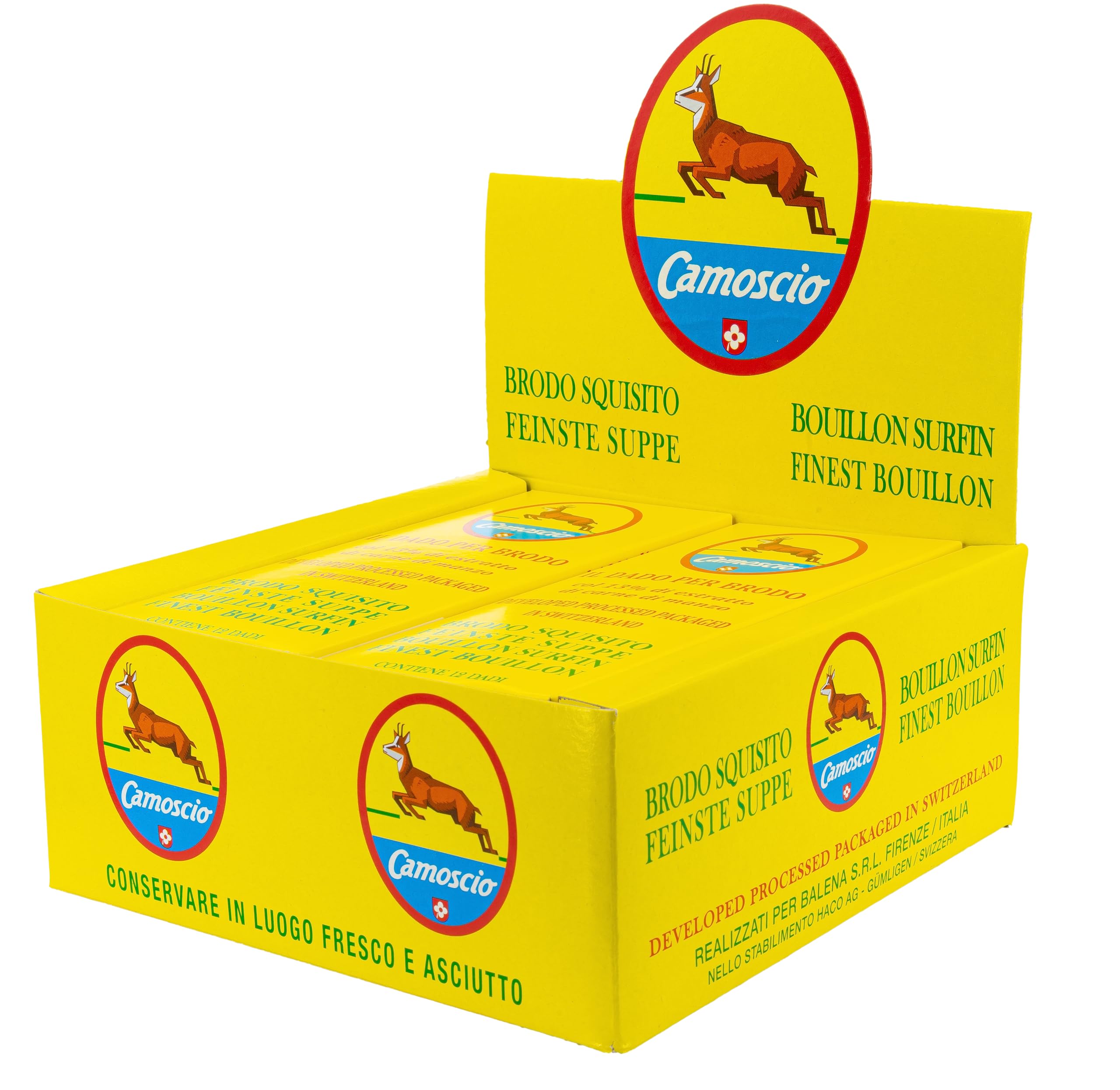 Grace nnvg DADI PER BRODO DI CARNE DI MANZO SVIZZERI ''CAMOSCIO'' ESPOSITORE DA 8 SCATOLE DA 120 G