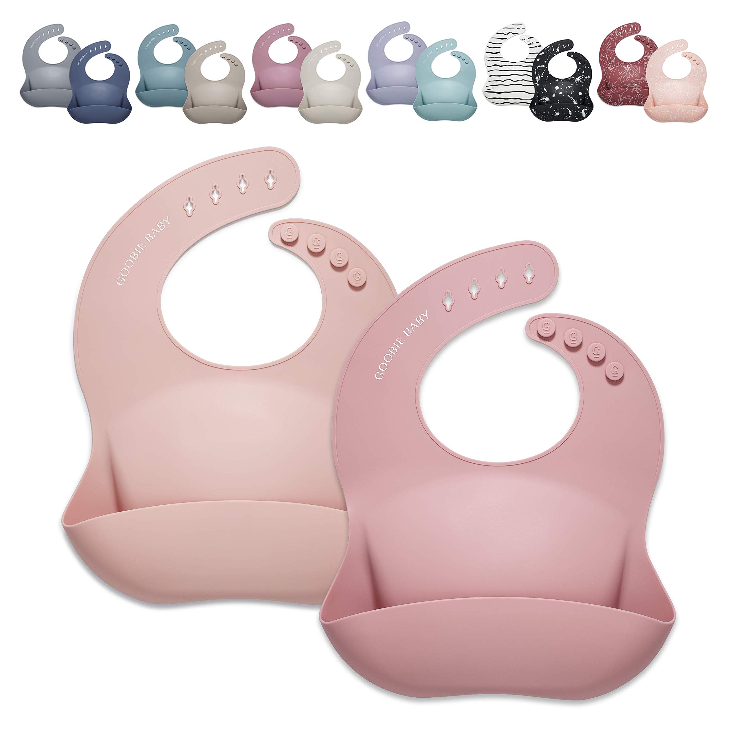 Goobie Baby Silicone Baby Bib - Waterproof Feeding Bib for Babies and Toddlers