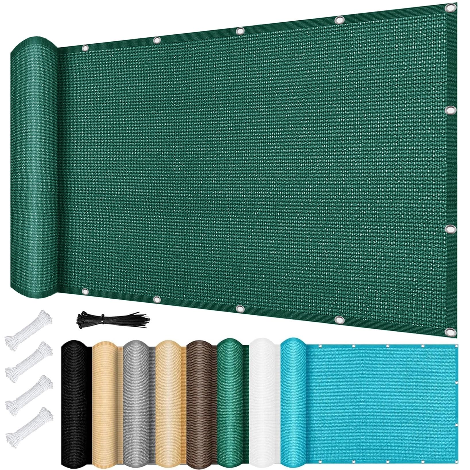 Toldo vela para terraza y jardín verde oscuro de 80x220 cm para crear sombra en el patio