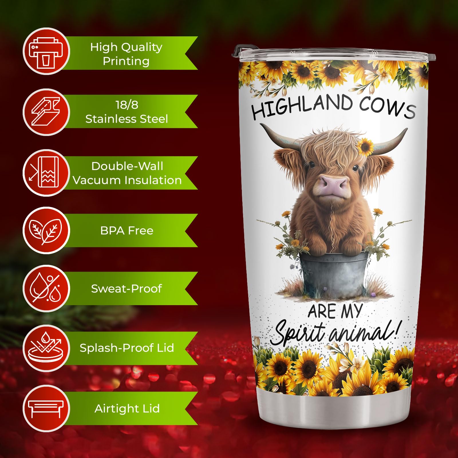 34HD Tasse à Café Humoristique En Acier Inoxydable Avec Couvercle