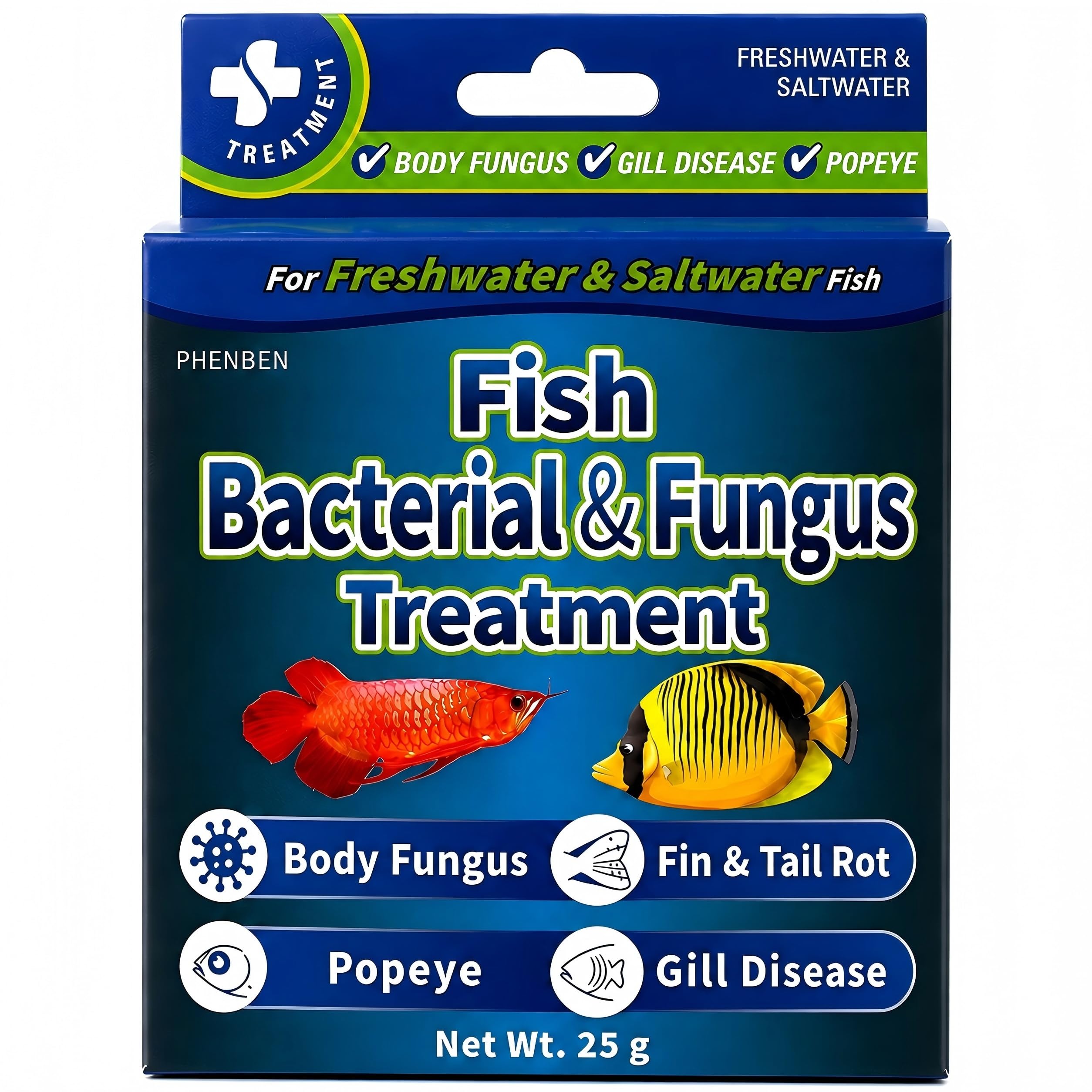 Fish Medication, for Freshwater & Saltwater Gram, Supports Fish Wellness & Healthy-Lookin…