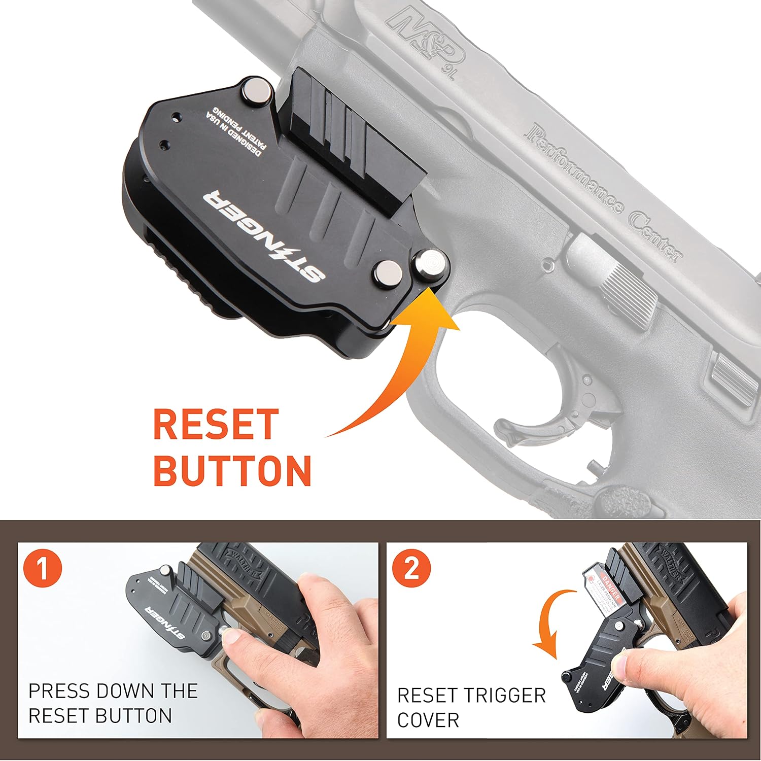 Stinger HL-1 Minimalist Holster with Laser Sight, Trigger Guard Holster, Concealment System, Clip & Quick Draw, Flip to Open, IWB Inside The Waistband Conceal Carry, Naked Holster