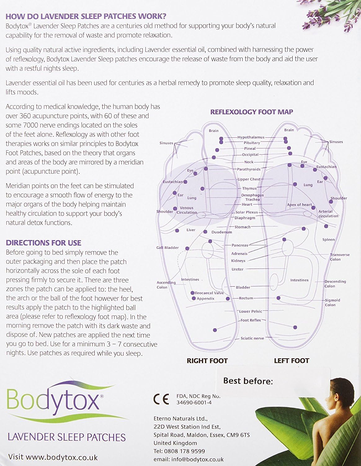 Lavender Sleep 6 Patches by Bodytox