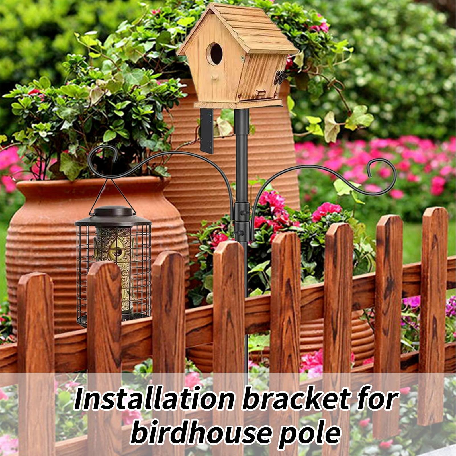 per casetta Asta di supporto regolabile da montaggio casetta | Kit Di Montaggio Per Asta Portacasetta Resistente Giardino Rampicanti Campanelli Eolici Birdwatching