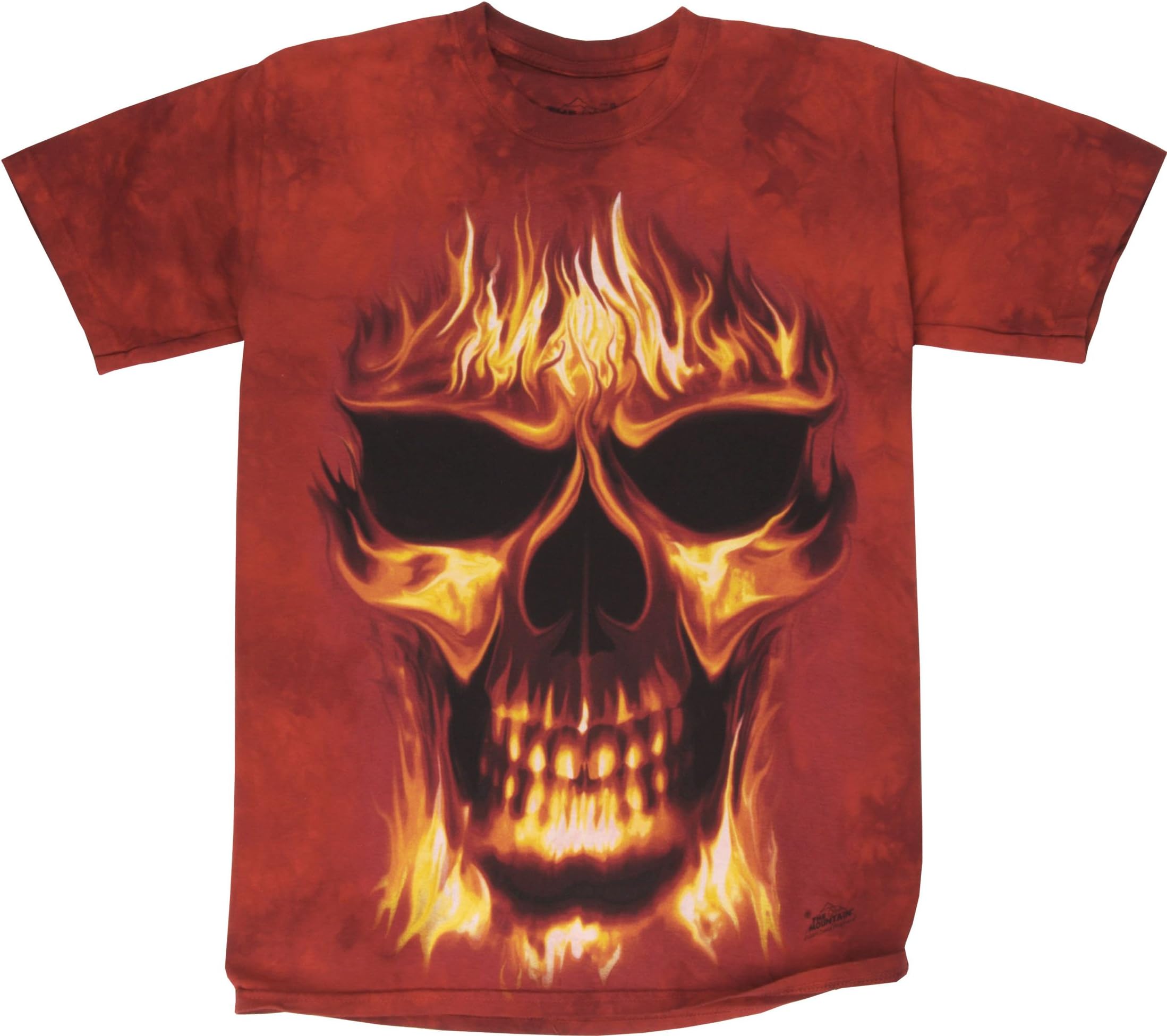 Authentic The Mountain Skull Fire Tee Shirt Men