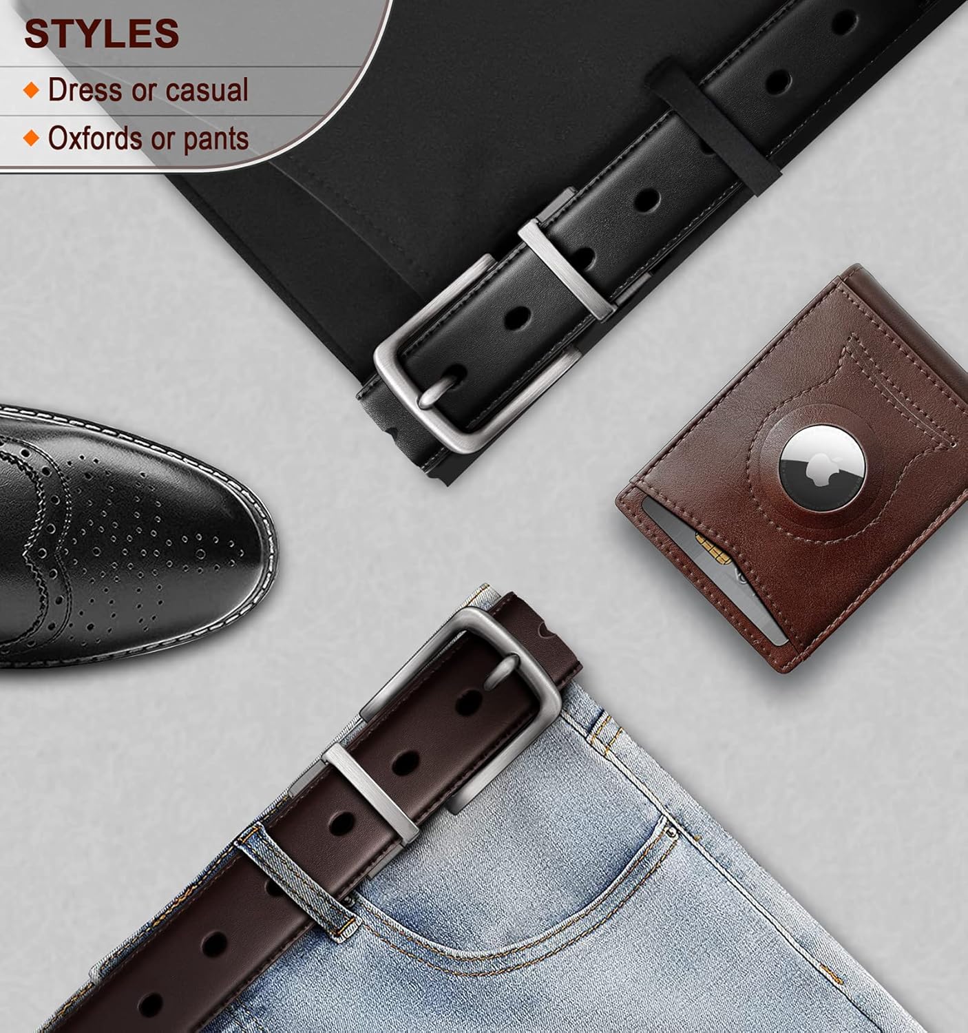 BULLIANT Men's Belt,Reversible Belt Adjustable For Gift Men 1.25”-Cut For Fit-2 Sides in 1 Belt(Not 2) - Image 8