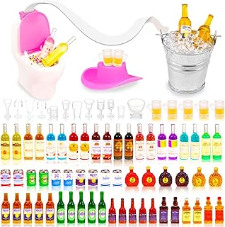 Miniature Ice Cubes Beer Bottles Mini Alcohol Bottles Mini Beer Party Decorations Bar Cake Decoration Mini Bar Accessories Mini Toilet