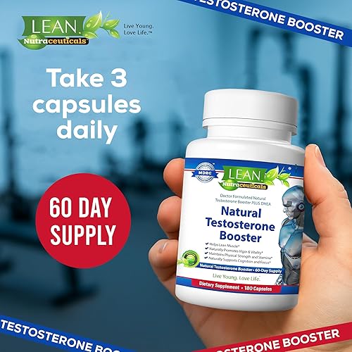 Miniatura 2 de LEAN Nutraceuticals Potenciador de testosterona para hombres - Fuerza, resistencia y vitalidad - 180 cápsulas