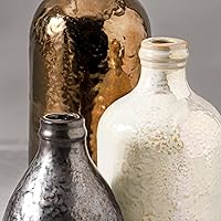 Vista 2 de Juego de 3 jarrones de cerámica Jarrones decorativos para decoración del hogar Jarrón de flores Pampass boho moderno neutro para sala de estar