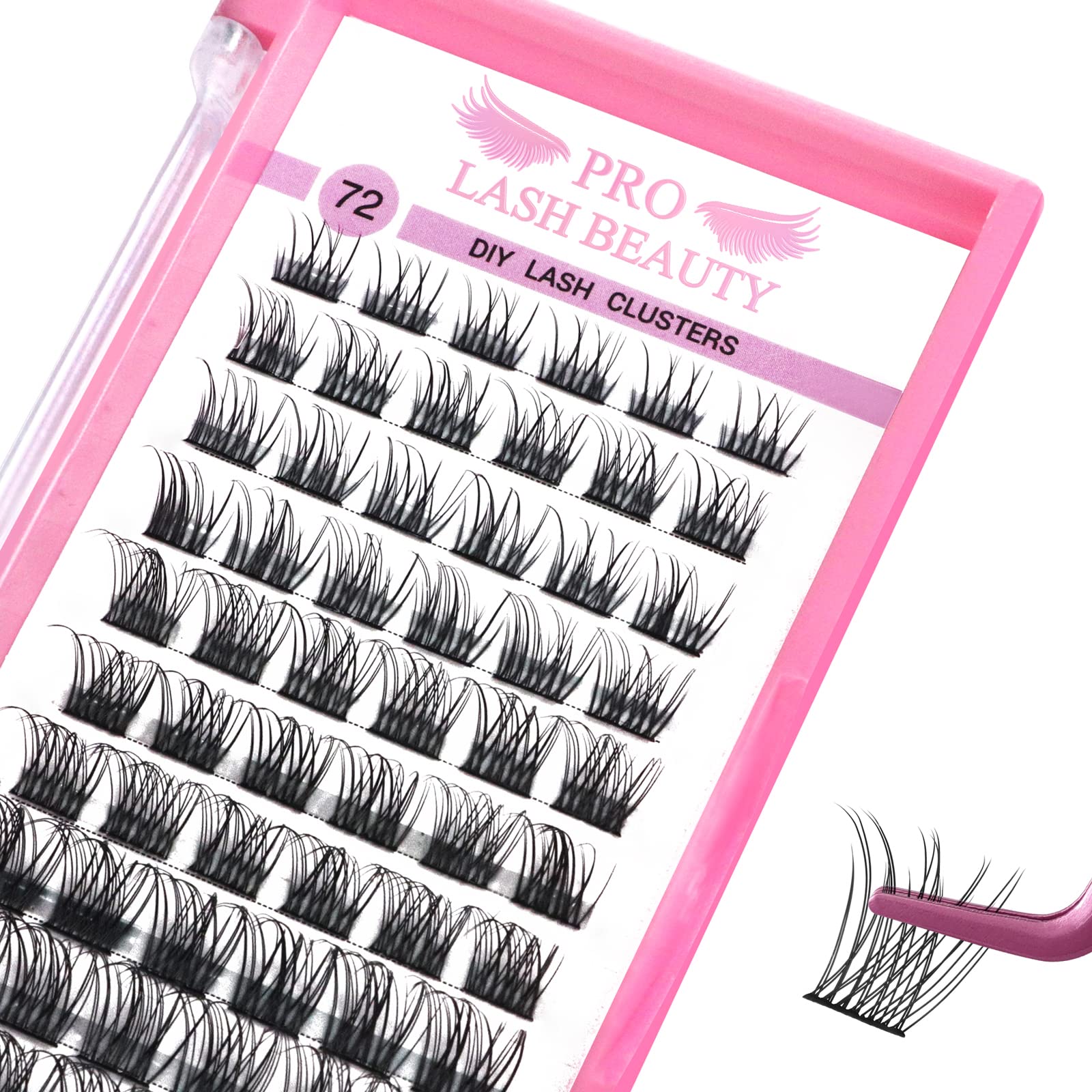 Cluster Lashes, 72 Pcs Individual Lashes, Lash Clusters DIY Eyelash Extension