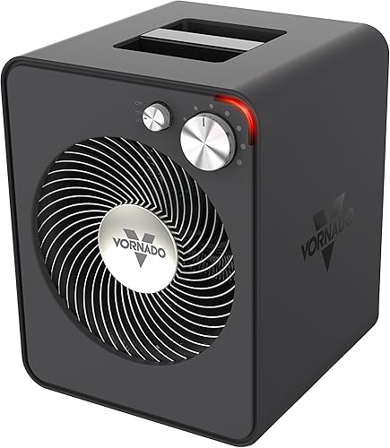 Miniatura 1 de Vornado VMHi300 - Calentador de espacio de metal para toda la habitación, termostato digital, control remoto, 1500 vatios, gris tormenta