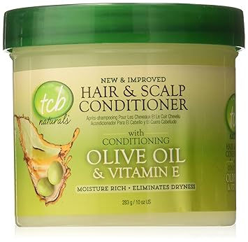 Tcb Naturals Hair & Scalp Cond Olive Oil & Vitamin-E 10oz Jar