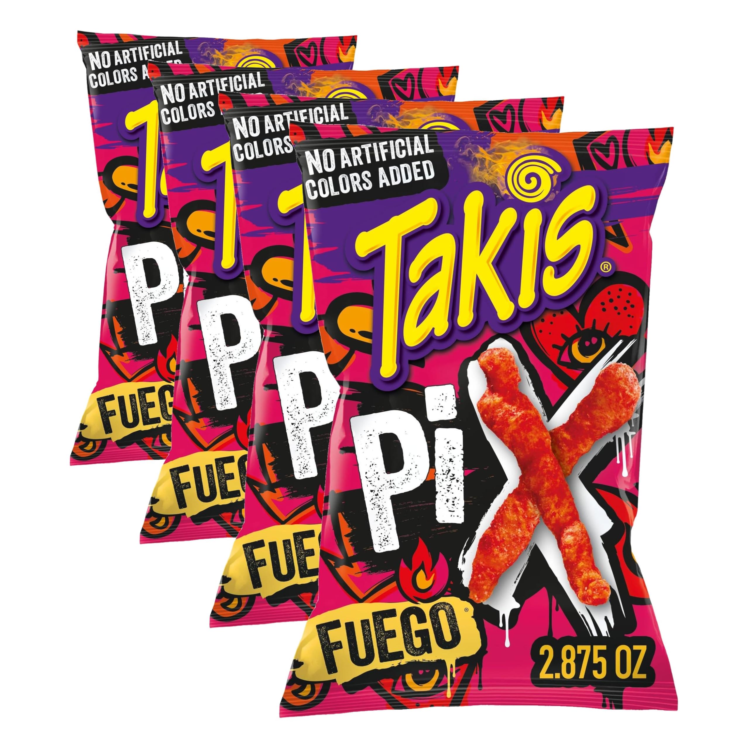 Amazon.com: Takis Fuego Pix 2.875 oz Snack Size Bag, Hot Chili